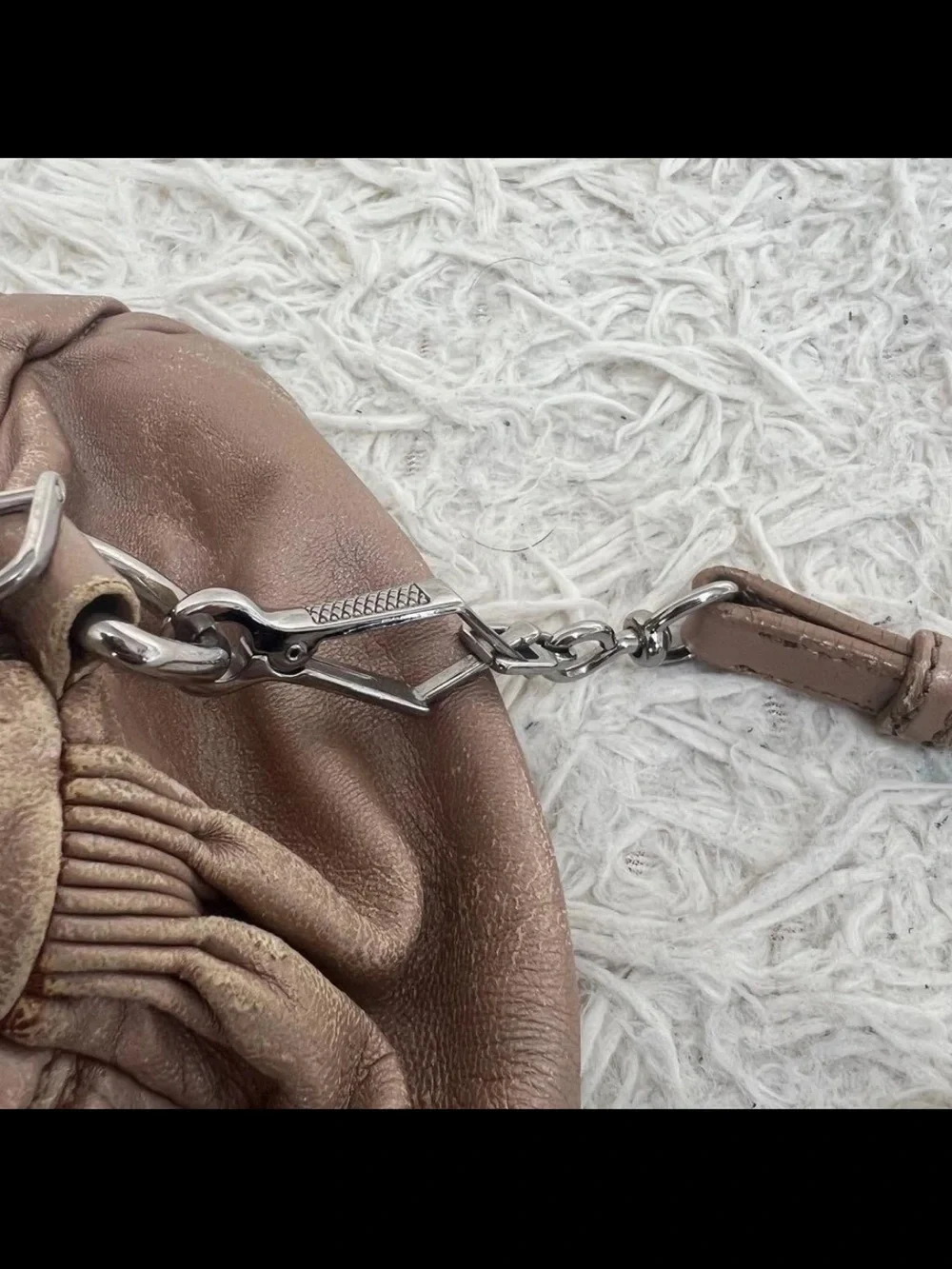Miu Miu Quilted Leather Shoulder Bag in Taupe